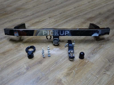 Фаркоп для УАЗ Пикап с нержавеющей накладкой ТСС для УАЗ Патриот Пикап 2015-2021